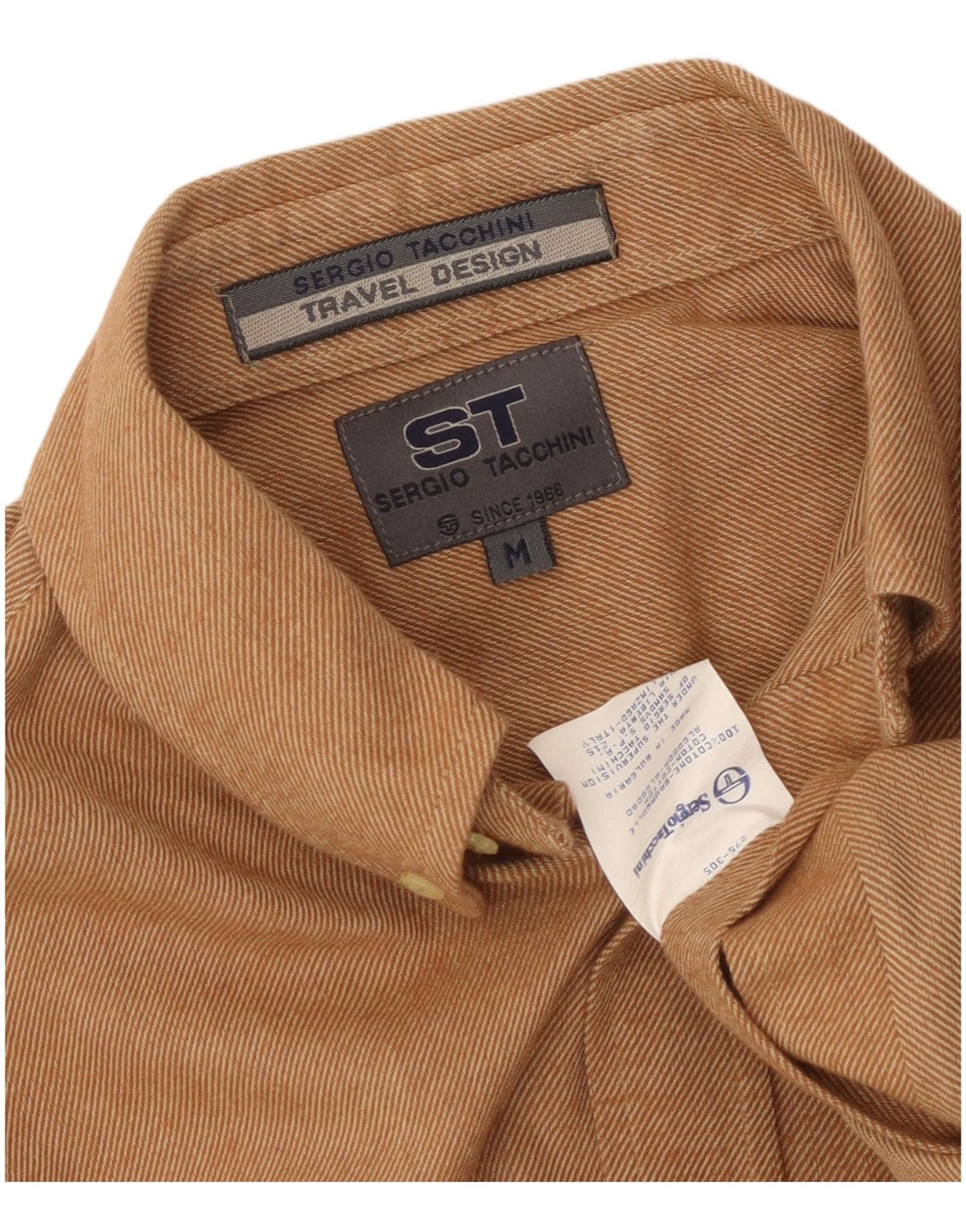 SERGIO TACCHINI Flannelskjorte til mænd Medium Beige Bomuld