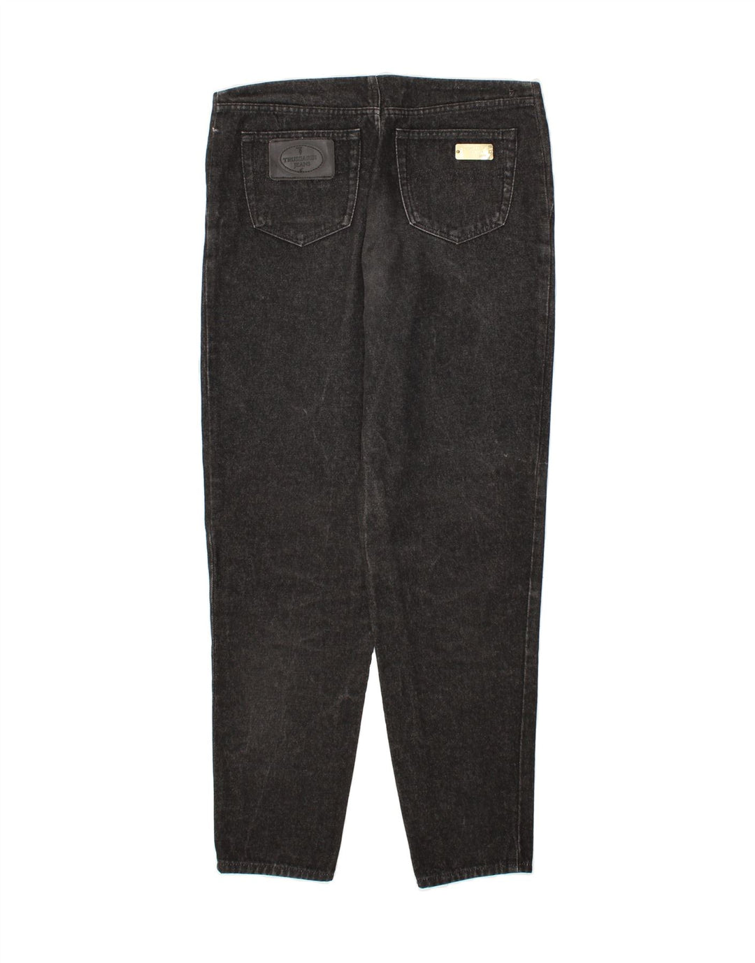 TRUSSARDI Womens Tapered Jeans W29 L32 Black Cotton Vintage Trussardi and Second-Hand Trussardi from Messina Hembry 