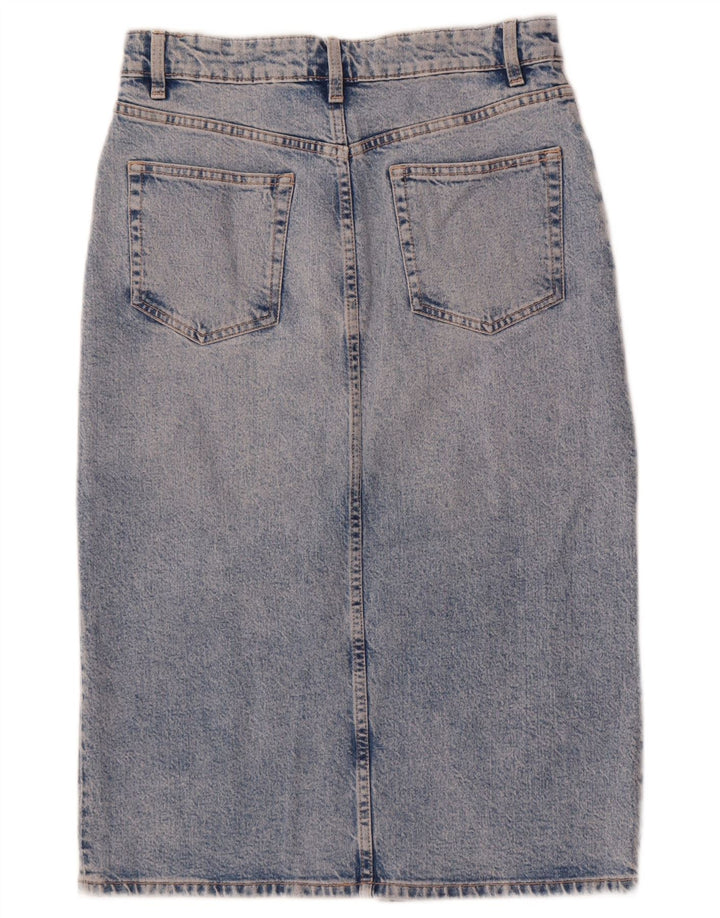 Zara Dame Denim Nederdel Medium W28 Blå Bomuld