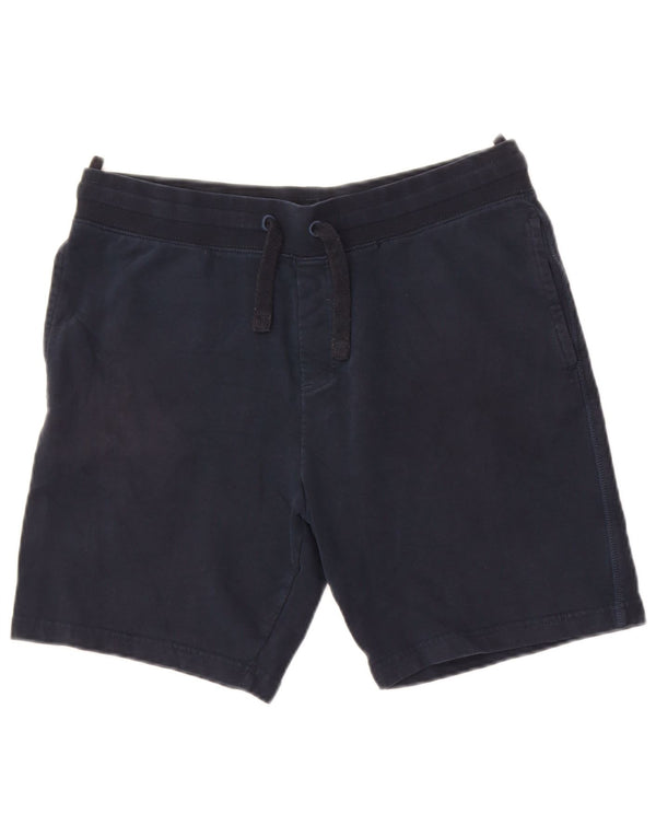Marks & Spencer Mens Regular Sport Shorts Medium Navy Blue Cotton