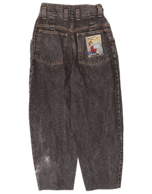 Vintage Dameballon Højtaljede Jeans EU 38 Medium W24 L24 Grå Bomuld