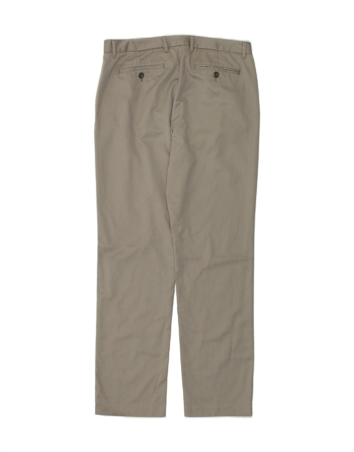 BONOBOS Mens Straight Chino Trousers W34 L32 Grey Cotton Vintage BONOBOS and Second-Hand BONOBOS from Messina Hembry 