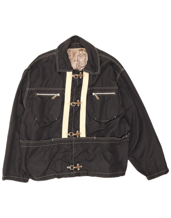 Conbipel Herre Natural Wear Utility Jacket UK 38 Medium Black Colourblock