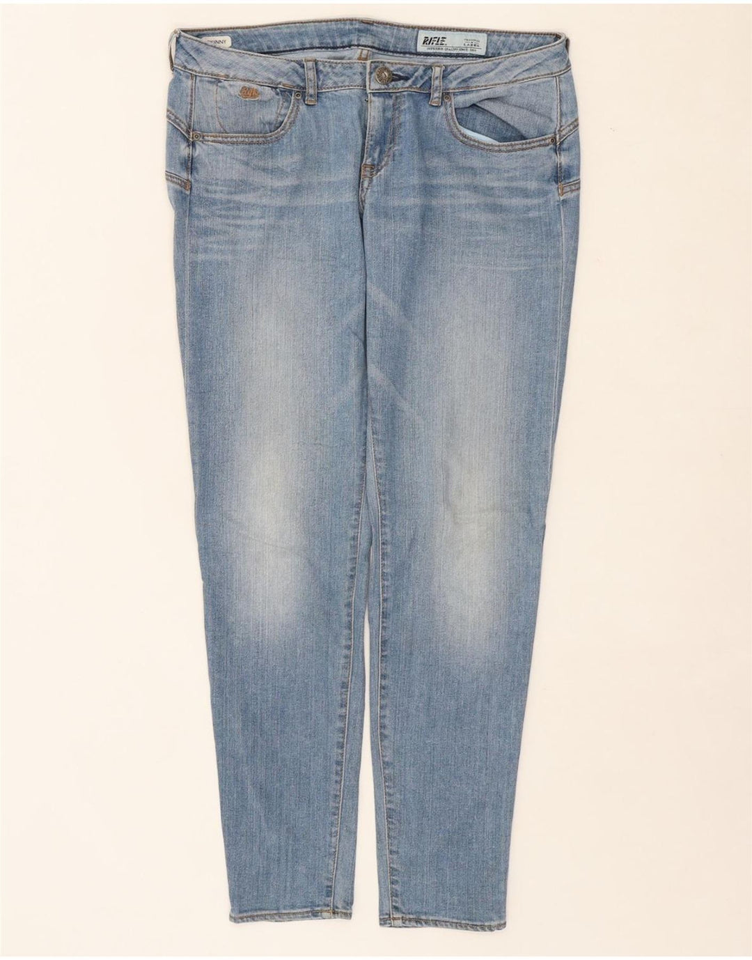 RIFLE Womens Skinny Jeans W31 L30 Blue Cotton Vintage Rifle and Second-Hand Rifle from Messina Hembry 
