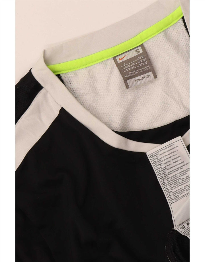 Nike grafisk T-shirt top til mænd UK 36/38 Small Black Colourblock Polyester