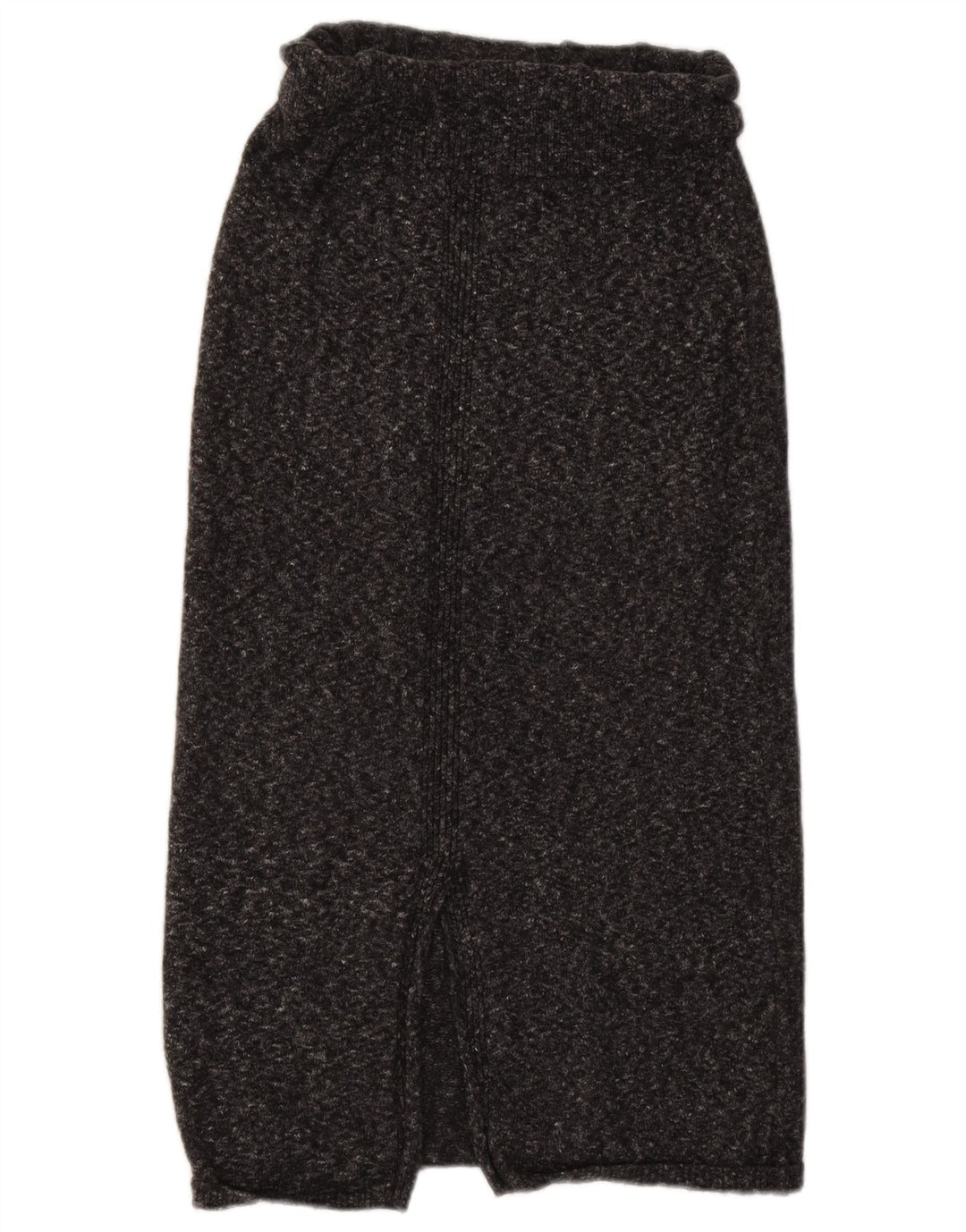 Massimo Dutti Dame Strik Midi Nederdel Small W30 Grå Flecked