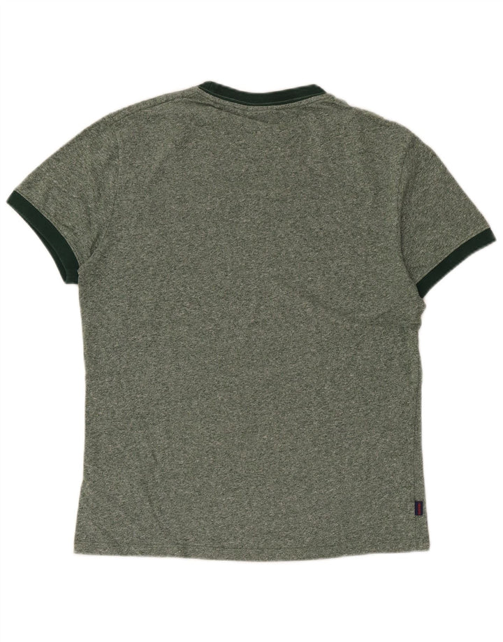 Superdry T-shirt til mænd, mellemgrøn, flækket bomuld