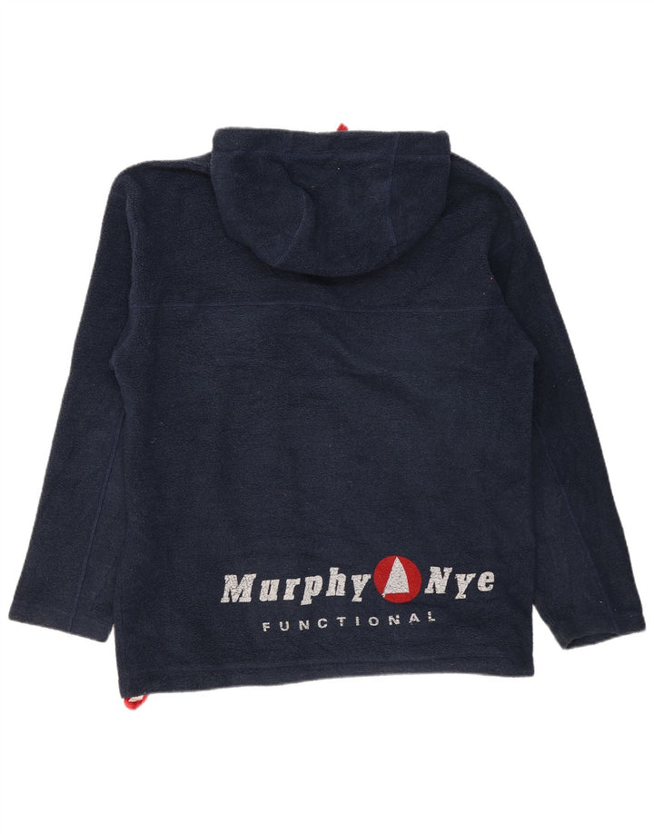 MURPHY & NYE Fleecetrøje med hætte til mænd Stor marineblå polyester
