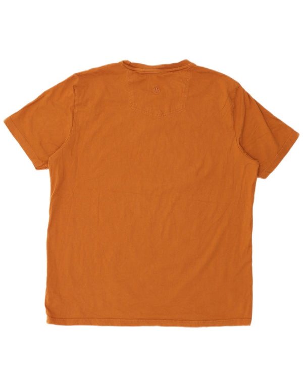 Fat Face Herre Grafisk T-Shirt Top XL Brun Bomuld