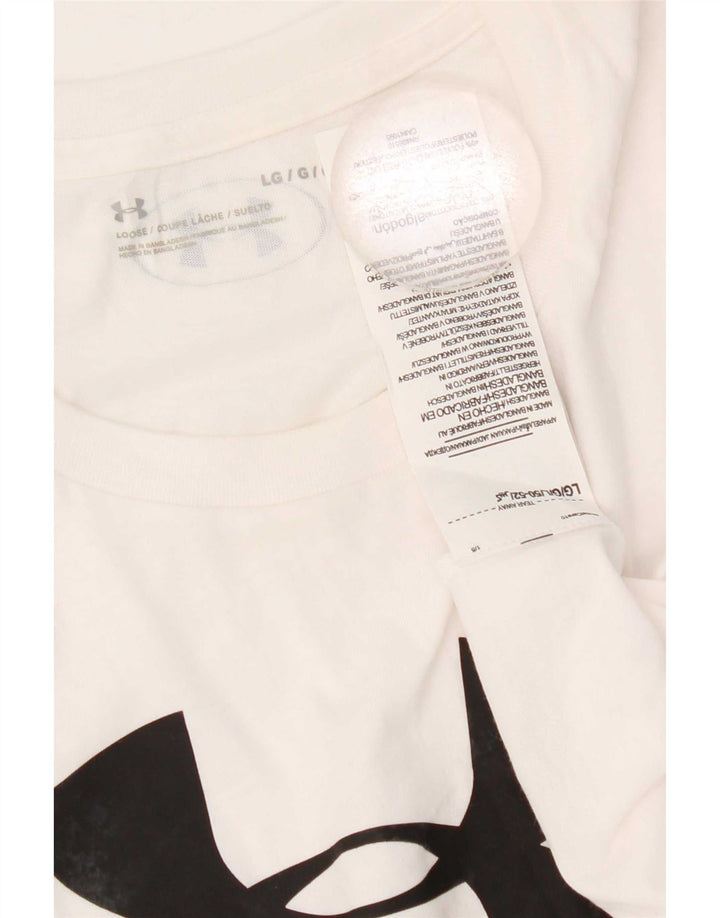 Under Armour Herre grafisk T-shirt Top Stor hvid bomuld