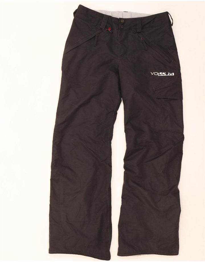 Volcom Womens Graphic Cargo Skibukser UK 10 Small Black Polyester