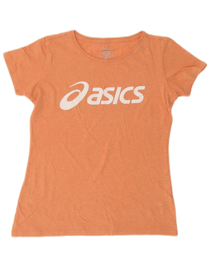 Asics Grafisk T-shirt top til kvinder UK 12 Medium Orange