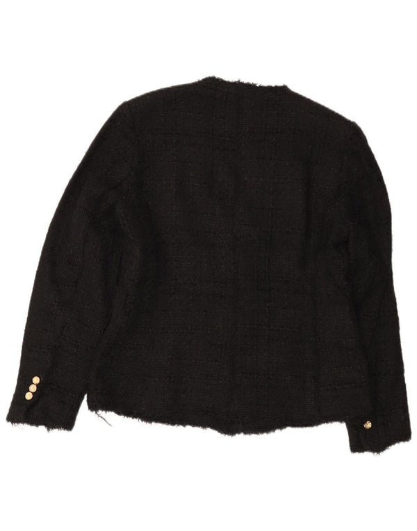Zara Dame Dobbeltradet Blazer Jacket UK,12 Medium Sort