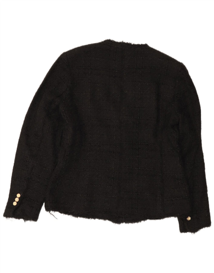 Zara Dame Dobbeltradet Blazer Jacket UK,12 Medium Sort