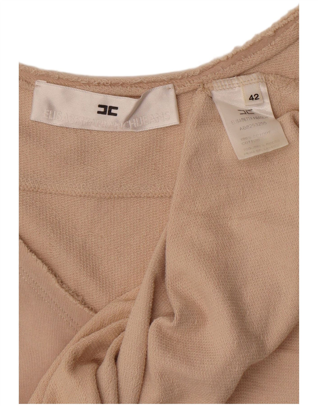 Elisabetta Franchi Damebluse Top IT 42 Medium Beige Bomuld