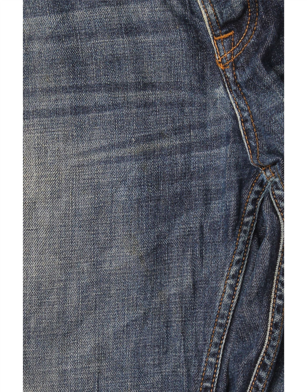 Zara Herre Distressed Straight Jeans EU 44 Large W34 L29 Navy Blue