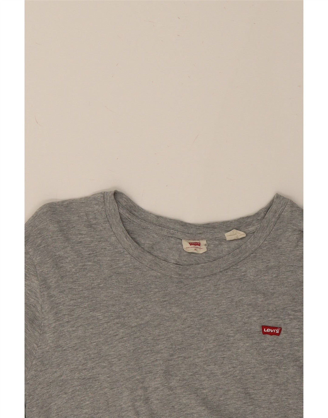 LEVI'S Womens T-Shirt Top UK 18 XL Grey Cotton Vintage Levi's and Second-Hand Levi's from Messina Hembry 