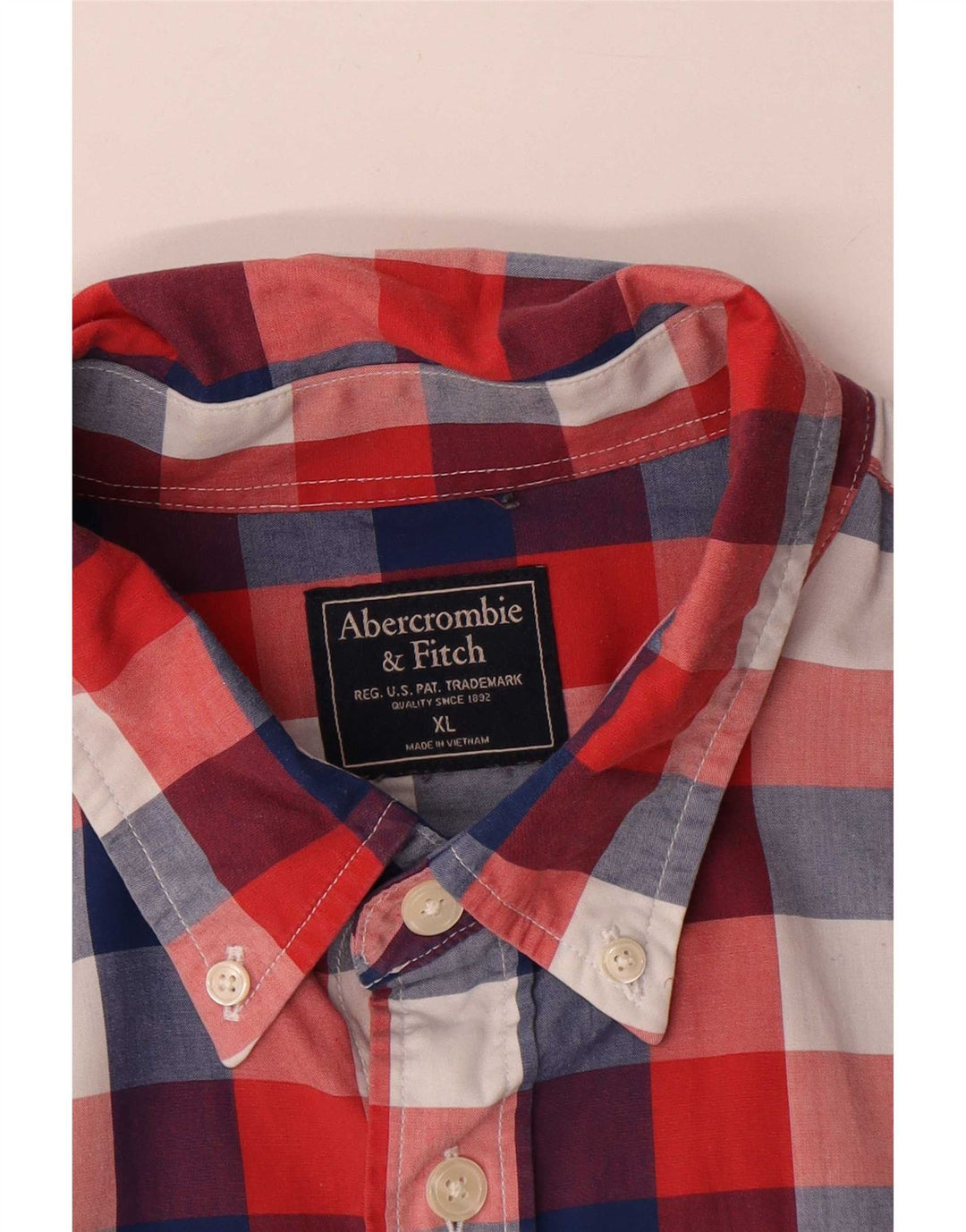 Abercrombie & Fitch Herreskjorte XL Flerfarvet Gingham Bomuld