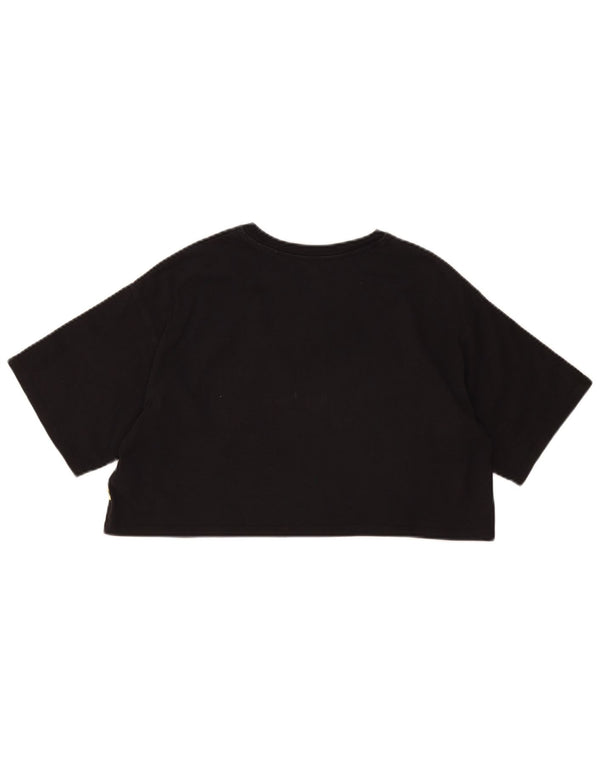 Levi's Womens Peanuts Crop Grafisk T-Shirt Top UK 10 Small Black Cartoon