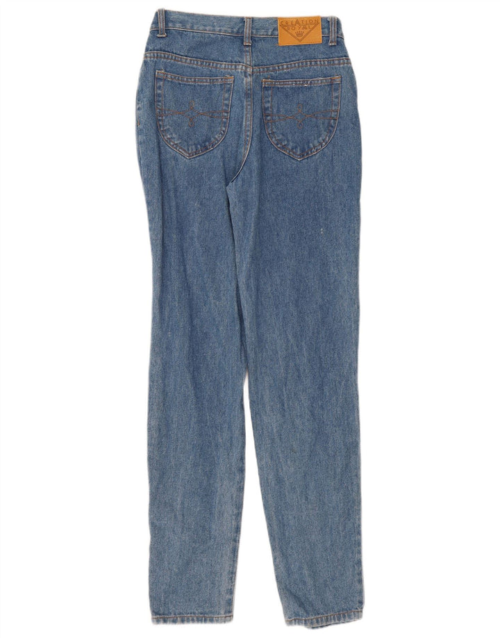 Vintage lige jeans til kvinder W28 L32 blå bomuld