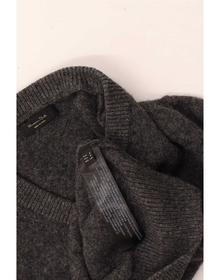 Massimo Dutti Dame Regular Fit V-hals sweater UK 10 Small Grey