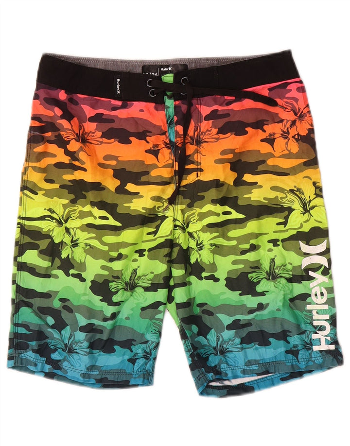 Hurley Boys Grafiske svømmeshorts 11-12 år Flerfarvet Camouflage