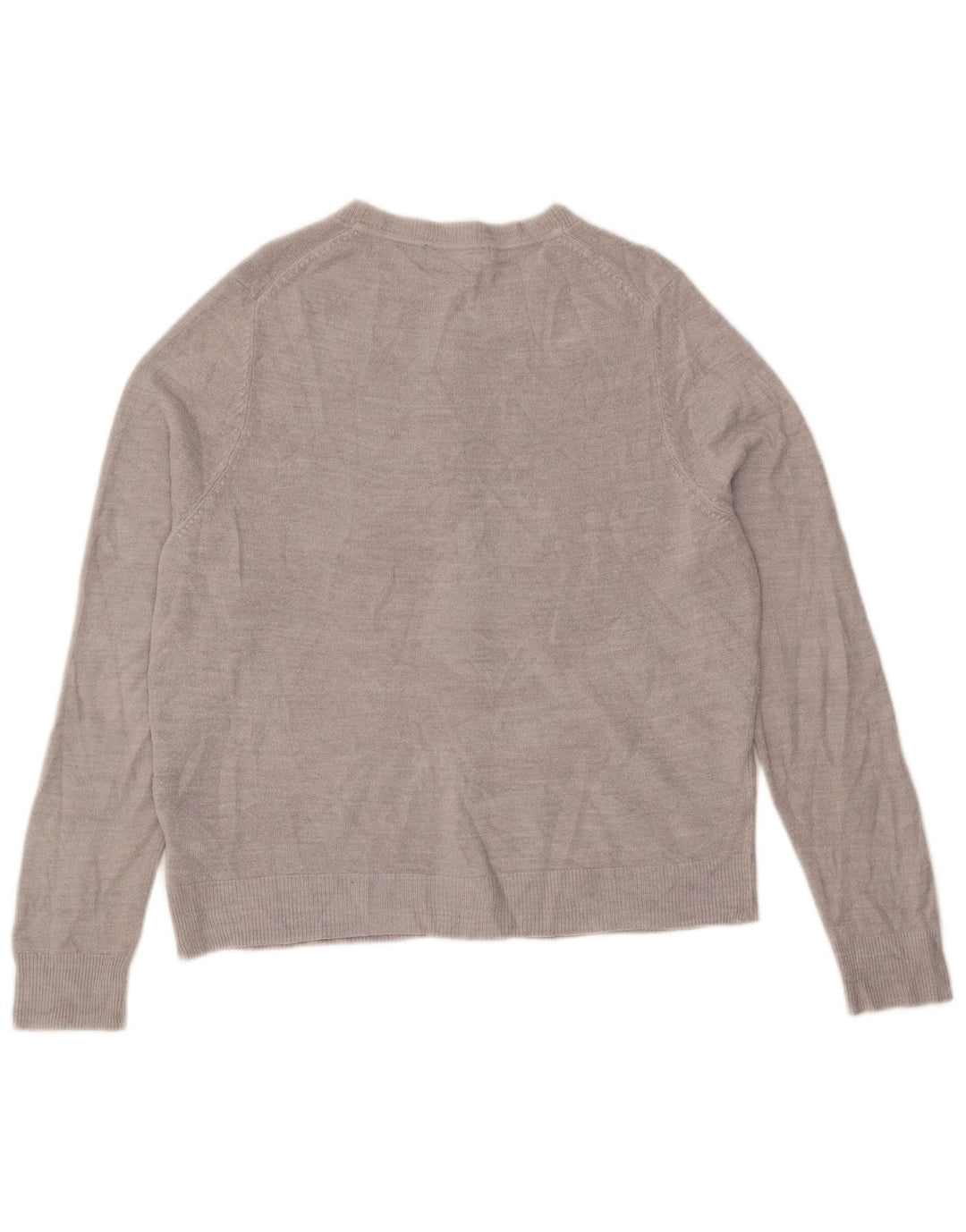 Marks & Spencer Dame Cardigan Sweater UK 14 Stor Grå Akryl