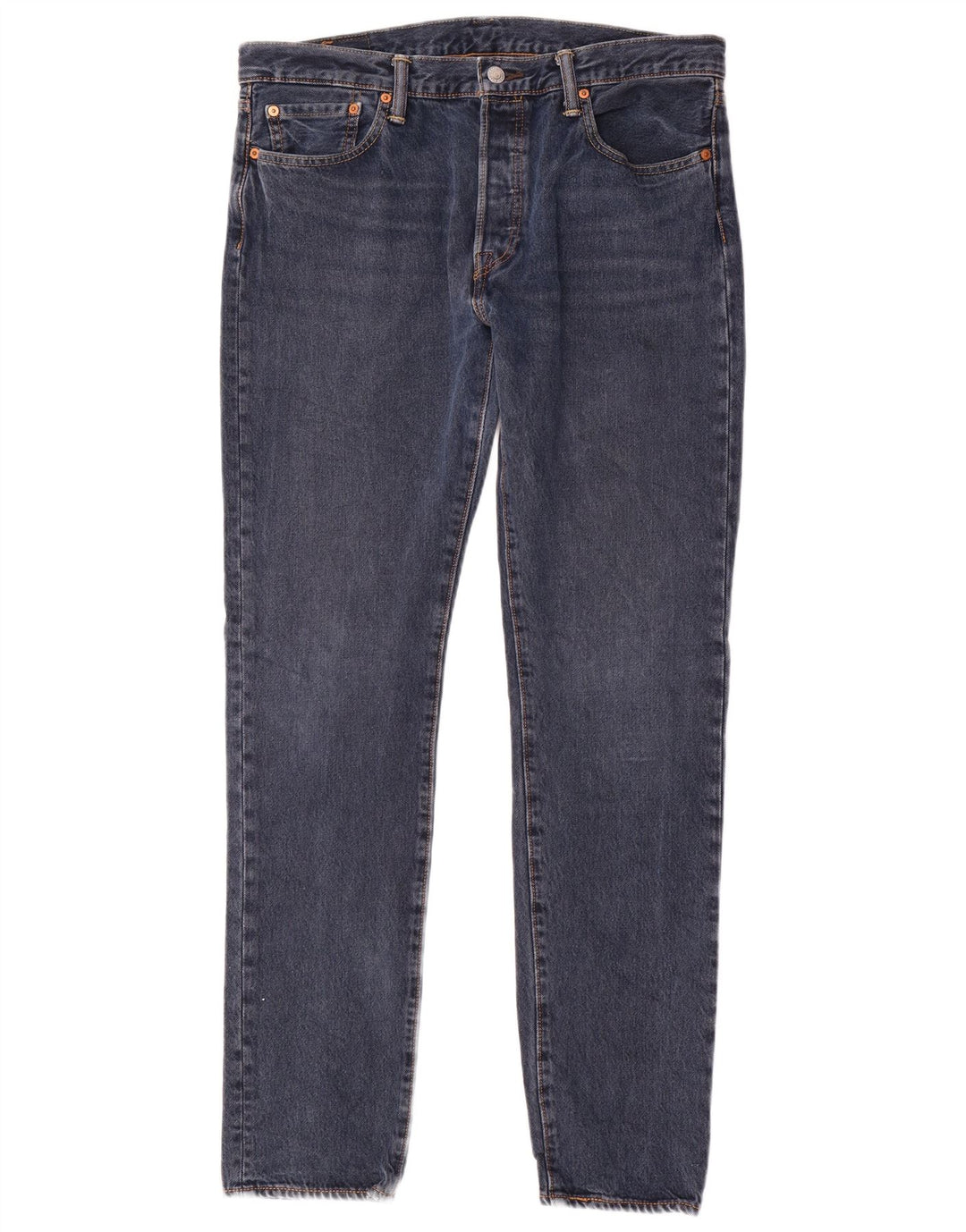 Levi's Herre 501 Straight Jeans W34 L34 Blå Bomuld