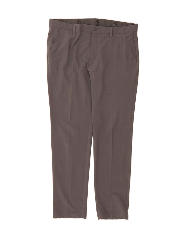ADIDAS Mens Slim Chino Trousers W36 L32 Grey Polyester Vintage Adidas and Second-Hand Adidas from Messina Hembry 