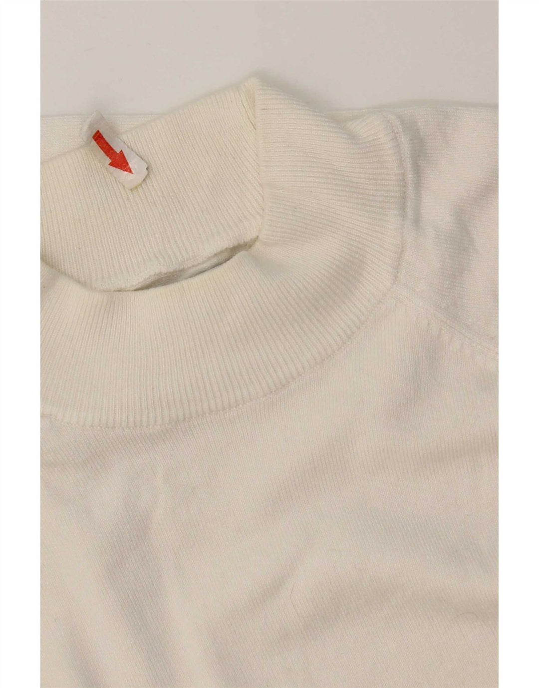 Zara Herre Turtle Neck Jumper Sweater Medium White Viscose