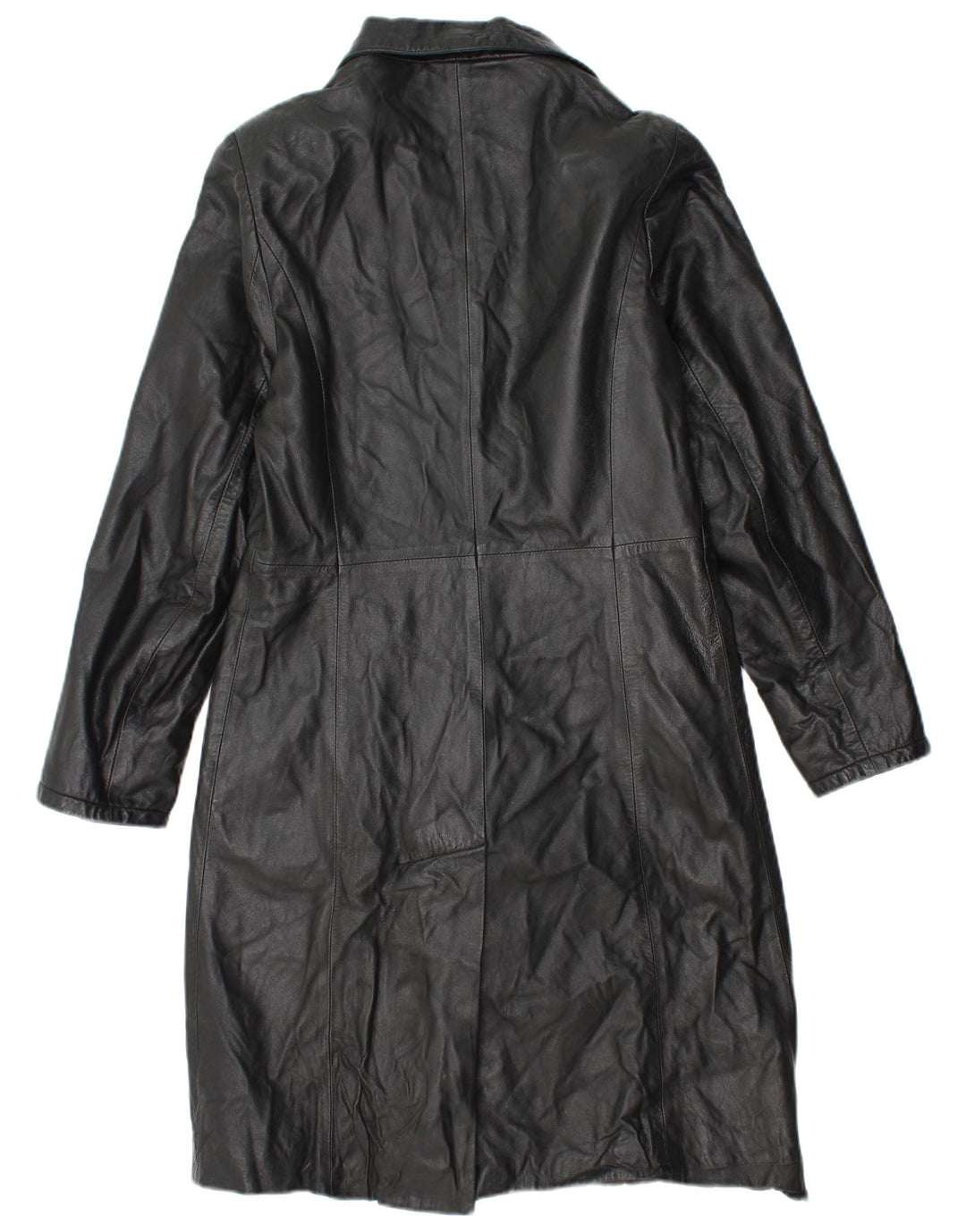 Roberta Ferrini Dame Læderfrakke IT 44 Medium Sort Læder