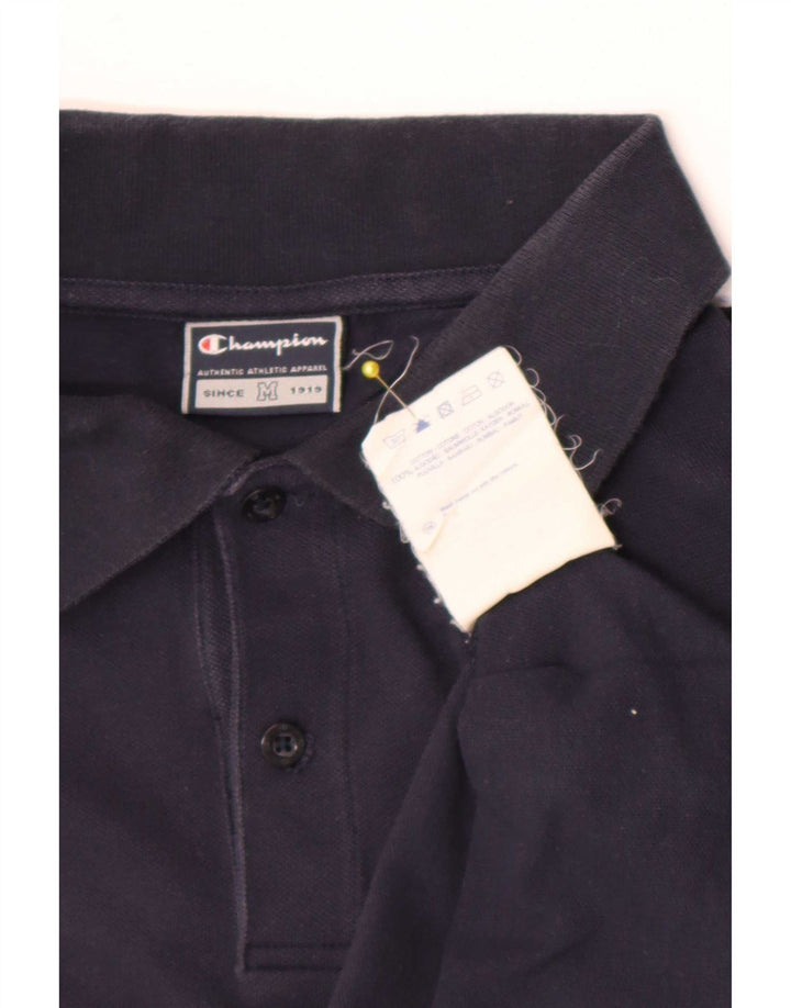 Champion Langærmet poloshirt til mænd Medium marineblå bomuld