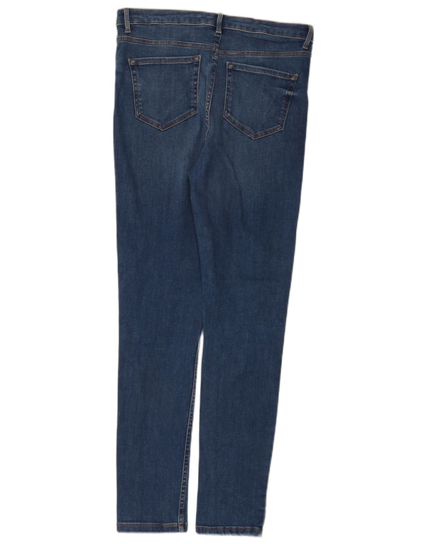 Marks & Spencer Dame Skinny Jeans UK 12 Medium W32 L30 Blå Bomuld