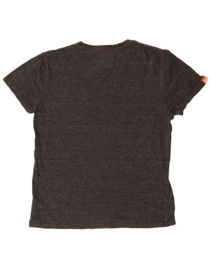 Superdry T-shirt top til mænd, stor grå bomuld