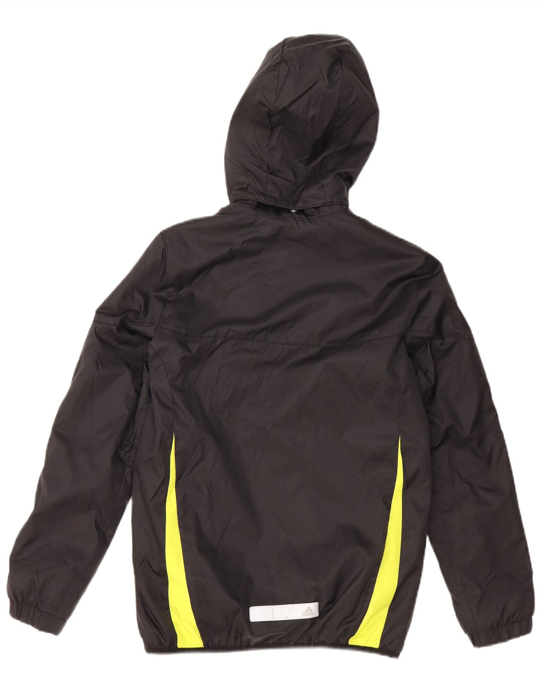 ADIDAS Windbreaker-jakke med hætte til drenge 11-12 år Sort Colourblock