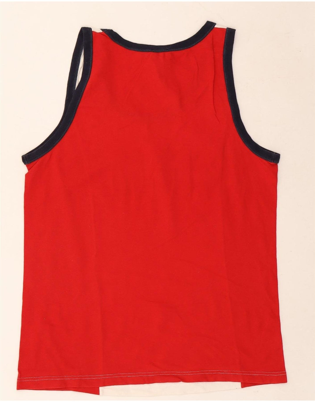 Dolce & Gabbana Herre grafisk vest Top Medium Rød Colourblock Cotton Beach