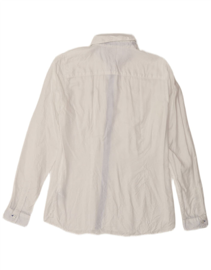 Tommy Hilfiger dameskjorte US 8 Medium hvid bomuld