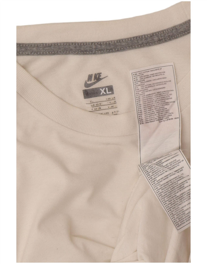 NIKE T-shirt top til mænd UK 45/47 XL hvid bomuld