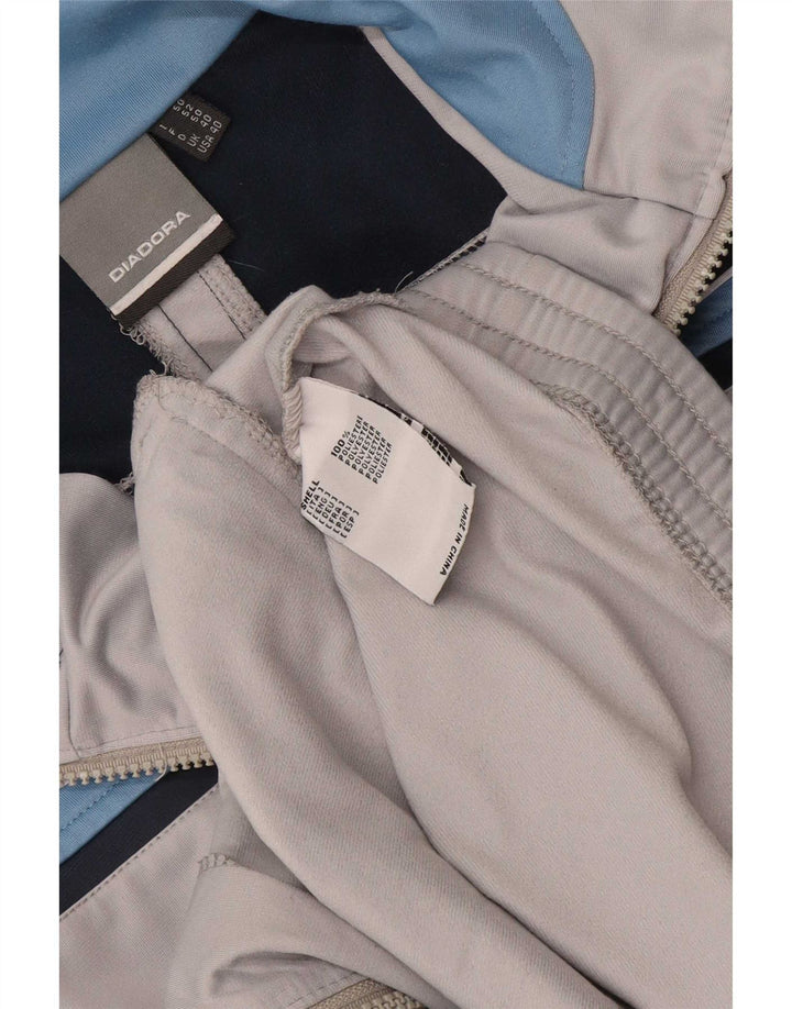 Diadora Træningsdragt til mænd Topjakke UK 40 Medium Grå Colourblock Polyester