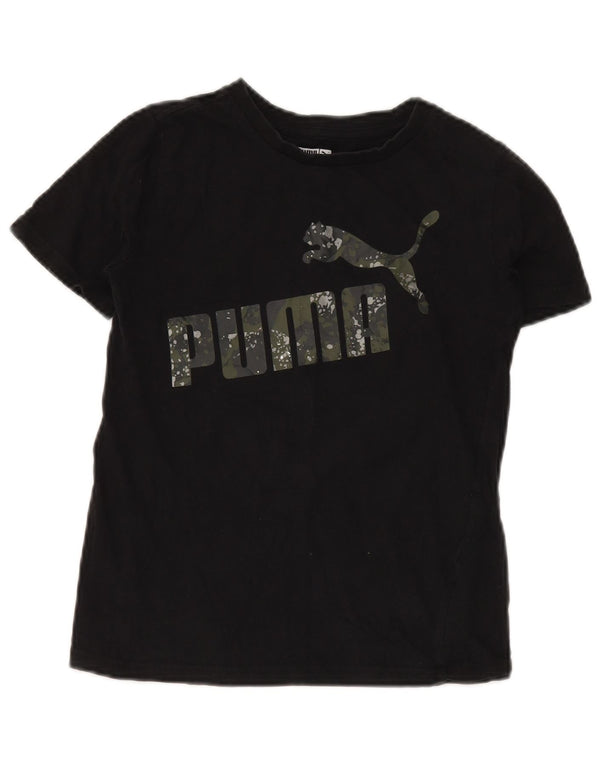 PUMA Grafisk T-shirt til drenge Top 10-11 år Medium Sort