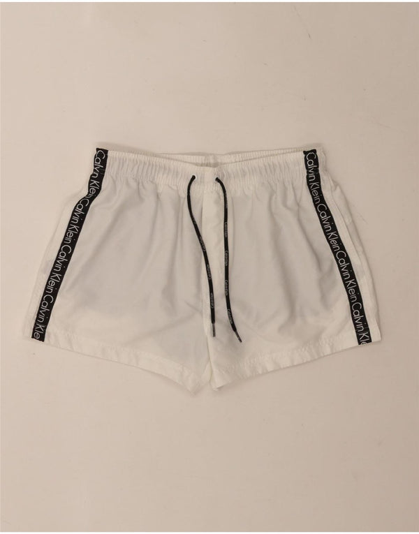 Calvin Klein Herre grafiske svømmeshorts Medium White Colourblock