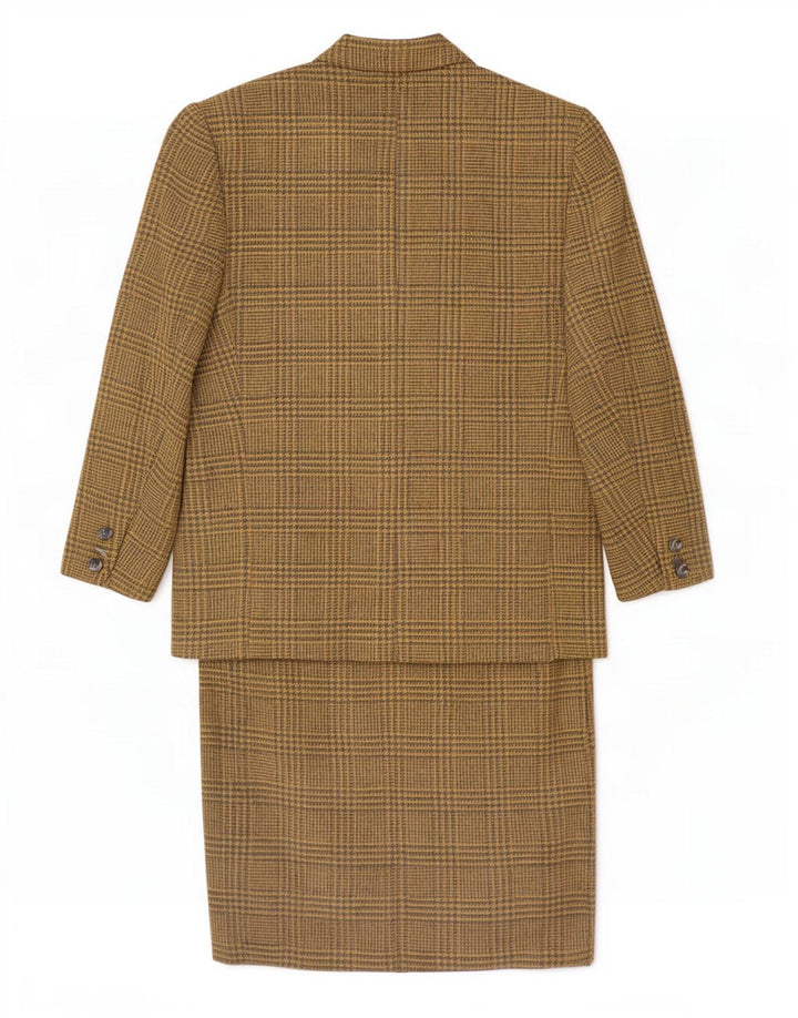 Armando Calo Dame 2-delt nederdel Sæt EU 38 Medium W28 Gul Houndstooth
