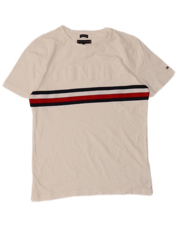 Tommy Hilfiger Boys Grafisk T-Shirt Top 13-14 år Hvid Colourblock