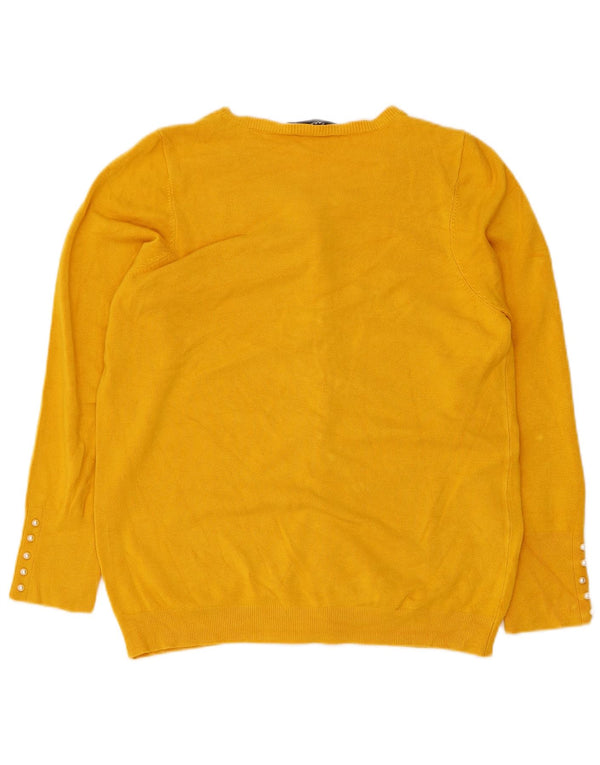 Zara Dame Cardigan Sweater UK 20 2XL Gul