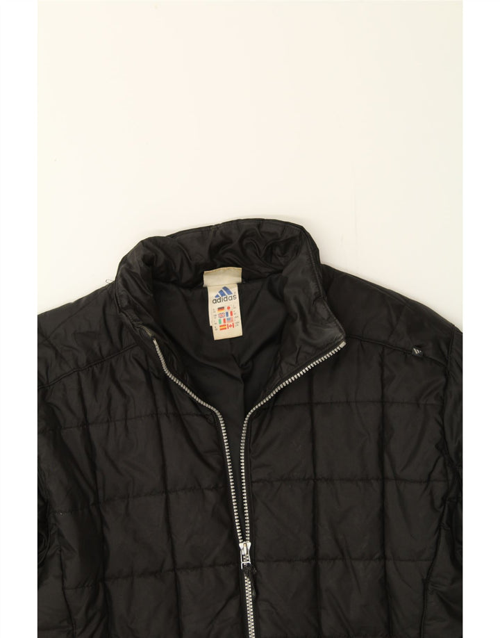 ADIDAS Womens Padded Jacket UK 14 Large  Black Polyamide Vintage Adidas and Second-Hand Adidas from Messina Hembry 