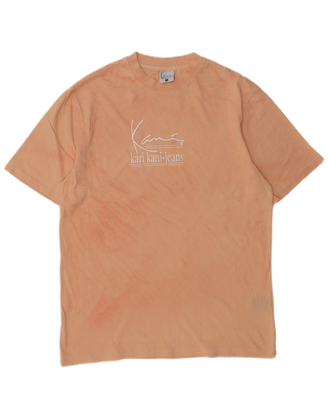 KARL KANI Herre grafisk T-shirt Top Lille Pink Tie Dye Bomuld
