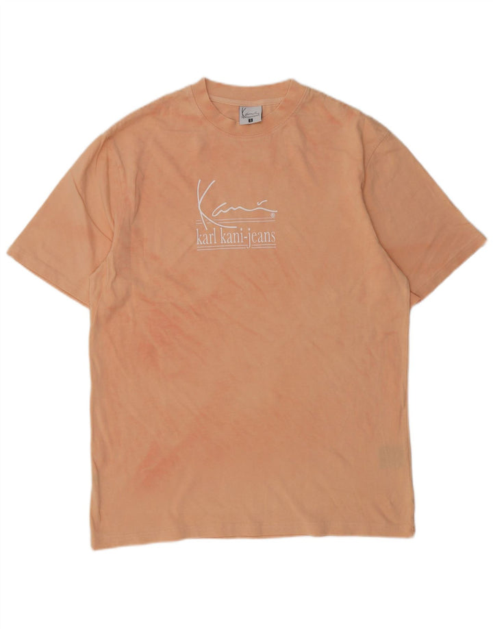 KARL KANI Herre grafisk T-shirt Top Lille Pink Tie Dye Bomuld