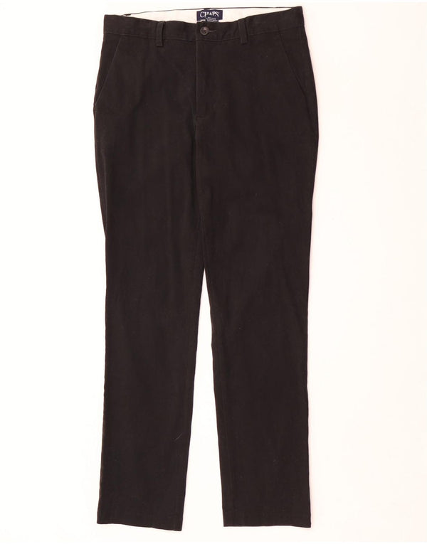 Chaps Herre Custom Fit Straight Chino Bukser W31 L32 Sort Bomuld