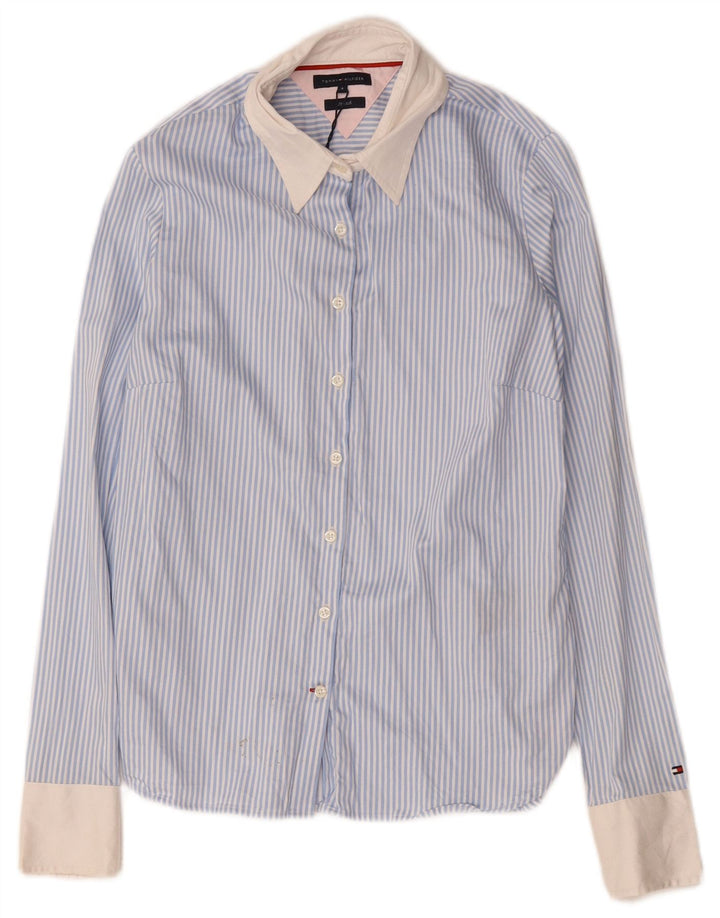 Tommy Hilfiger Dameskjorte US 6 Medium Blue Pinstripe Cotton