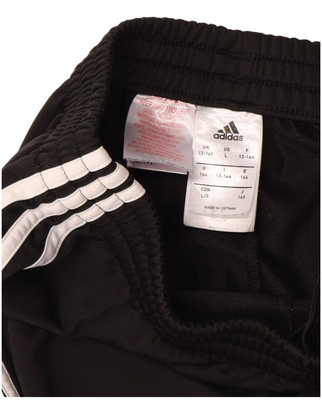 Adidas Drenge Træningsdragt Bukser 13-14 År Sort Polyester